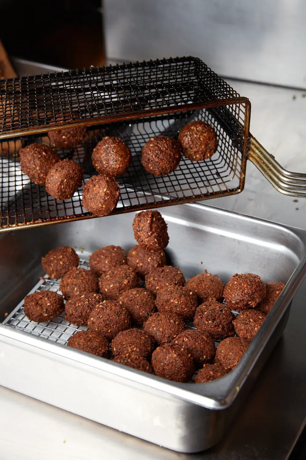 Kitchen Falafel Preparation
